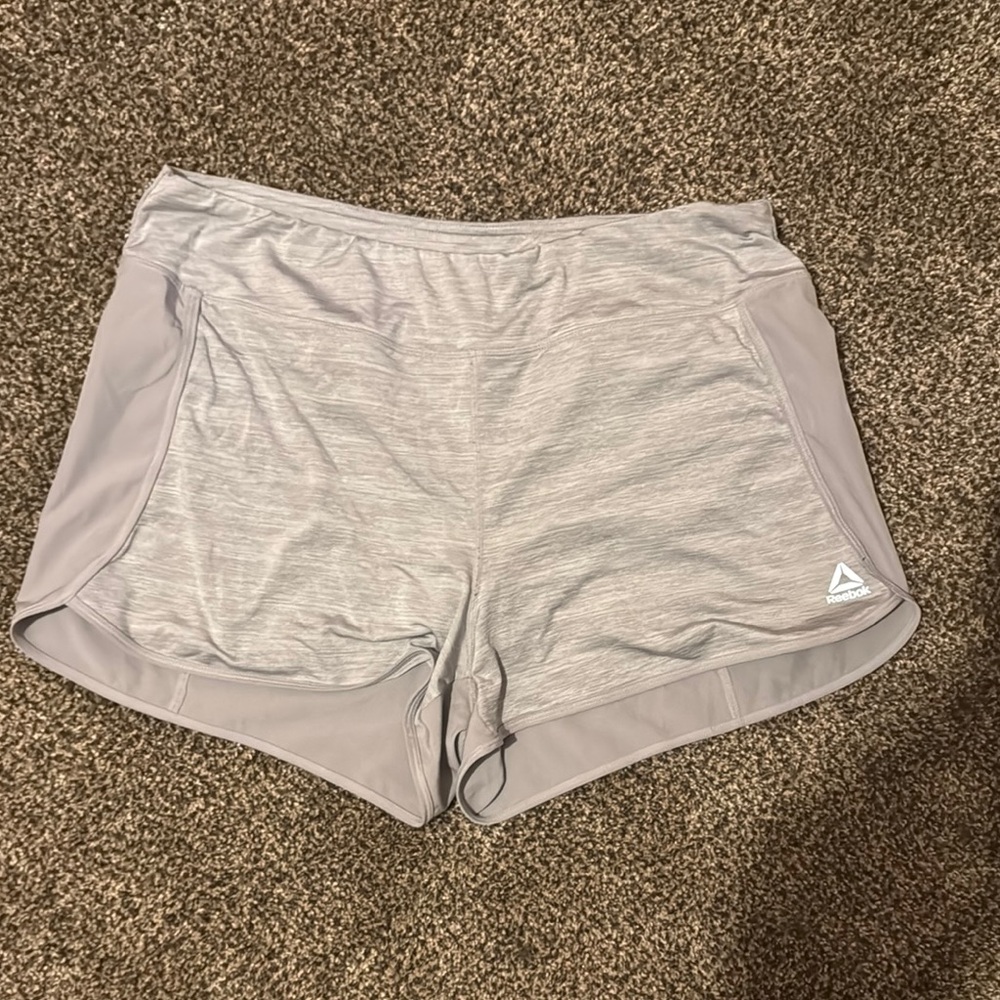 Reebok Gray Athletic Shorts Moisture-Wicking Lightweight